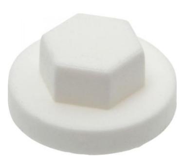 TAMPA NYLON BRANCO PARA PARAFUSO  6.3