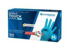 CUATROGASA LUVAS NITRILIO  M (CAIXA 100)