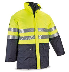 MARCA PARKA ALTA VISIBILIDADE COLETE DESTACAVEL AMARELO E AZUL L