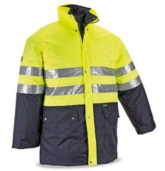 MARCA PARKA ALTA VISIBILIDADE COLETE DESTACAVEL AMARELO E AZUL XL