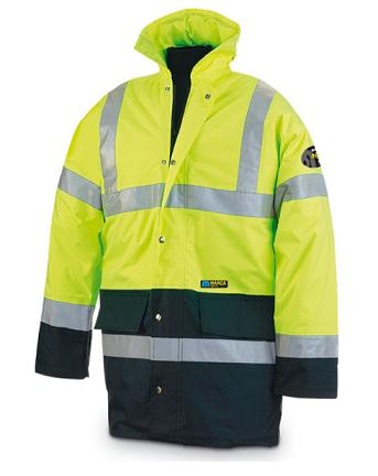 MARCA PARKA ALTA VISIBILIDADE NYLON AMARELO E AZUL XL