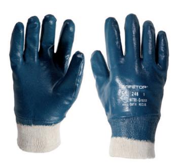SAFETOP LUVAS NITRILO AZUL G248 Nº 9