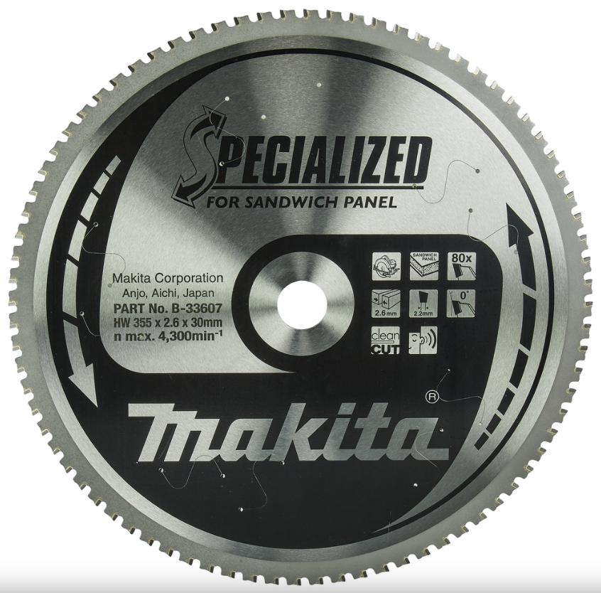 MAKITA DISCO SERRA CIRCULAR 355-80T SANDWICH B-33607
