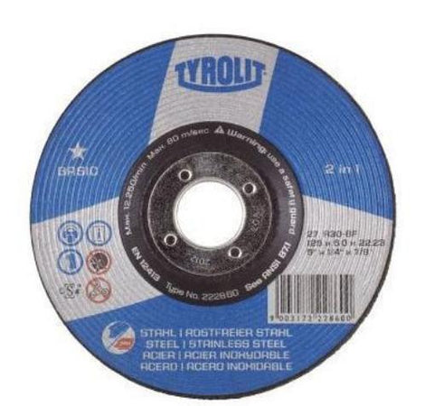 TYROLIT DISCO REBARBAR FERRO 125X6