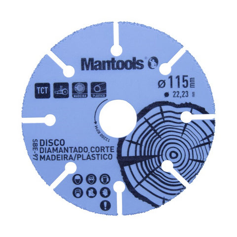MANTOOLS DISCO DIAMANTE 115 PARA MADEIRA