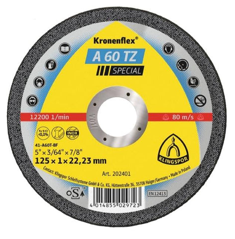 KLINGSPOR DISCO CORTE ALUMINIO 125X 1