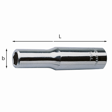 USAG 235 1/4 EL 12 CHAVE DE CAIXA LONGA