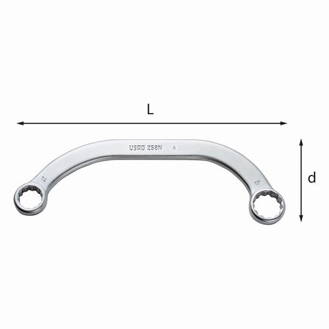 USAG 258 16X18 CHAVE LUNETA MEIA LUA