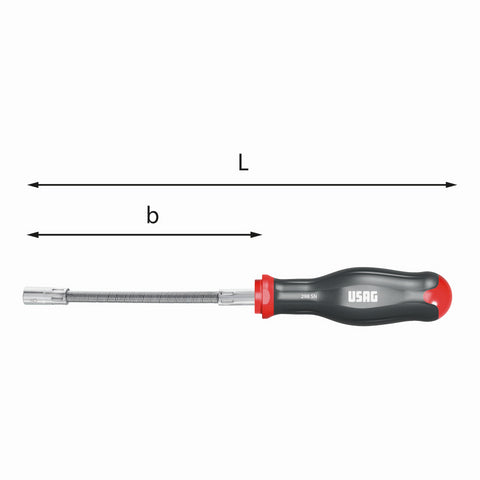 USAG 298 SN 13 CHAVE DE CAIXA COM CABO FLEXIVEL