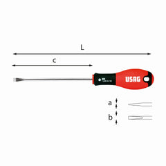 USAG 322 0.6X3.5X75 DESTORNILLADOR PLANO