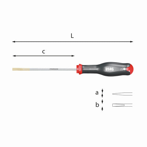 USAG 324D 0.4X2.5X50 CHAVE FENDA
