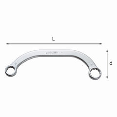 USAG 258 14X17 CHAVE LUNETA MEIA LUA