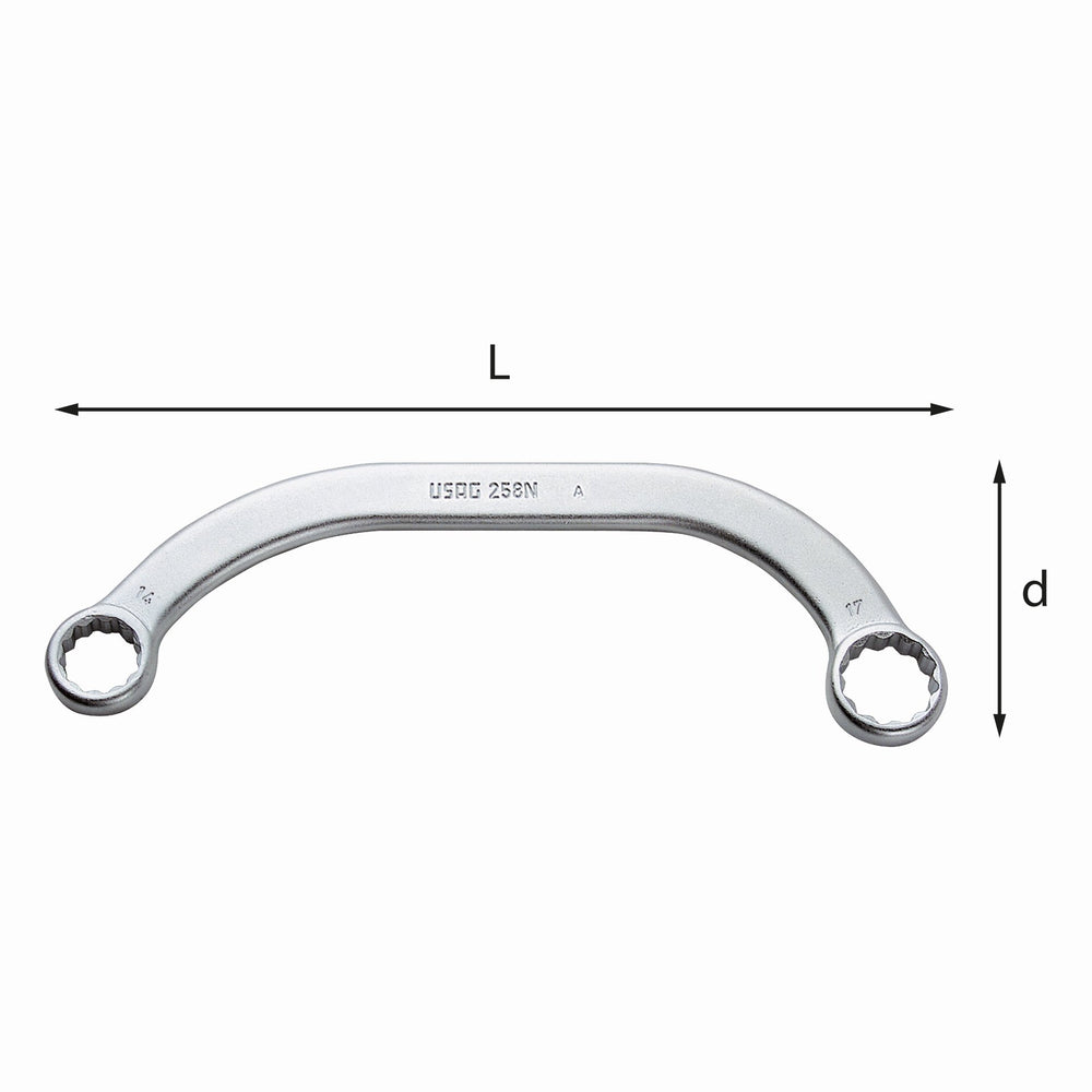 USAG 258 10X12 LLAVE DE LUNETA MEDIA LUNA