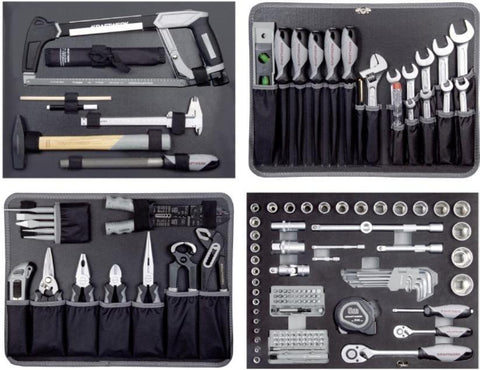 KRAFTWERK MALA COM FERRAMENTA 1/4-1/2 158Pcs 202147000