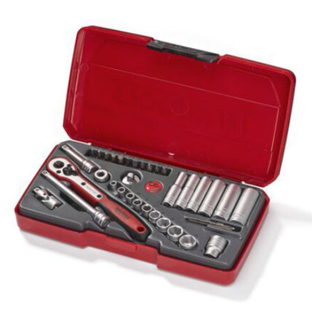 TENGTOOLS JOGO CHAVE CAIXA 1/4 36pcs T-1436