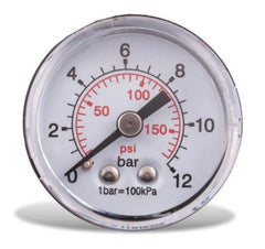 GALAGAR AIR PRESSURE GAUGE 0-25 BAR 50MM 1/4 HORIZONTAL