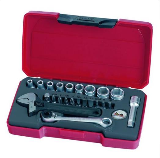 TENGTOOLS JUEGO LLAVES DE VASO 1/4 T1423