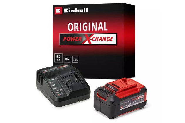 EINHELL KIT CARREGADOR + BATERIA 18V 5.2AH PXC - gasidouro