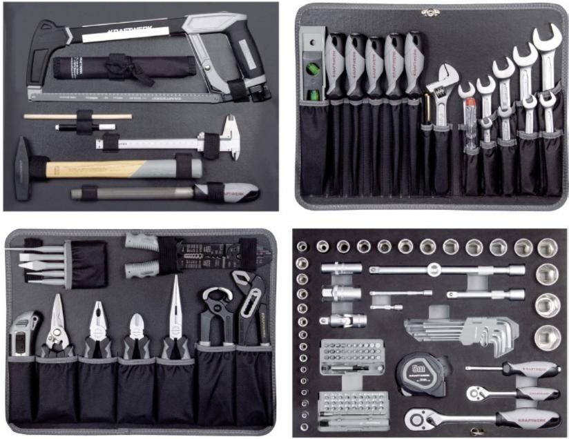 KRAFTWERK MALA COM FERRAMENTA 1/4-1/2 158Pcs 202147000