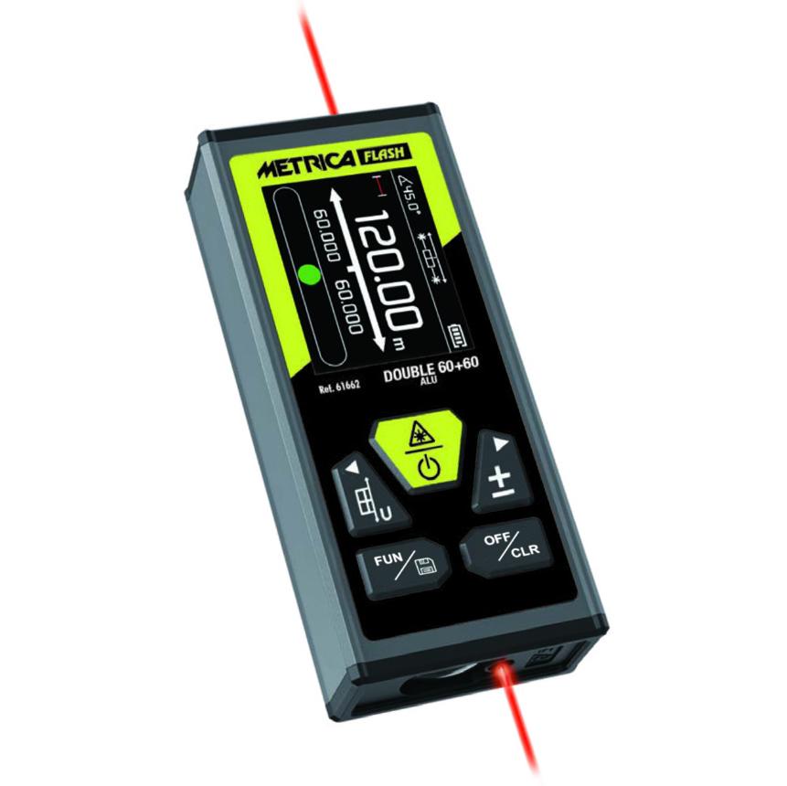 MÉTRICA MEDIDOR LÁSER DOBLE 60M 61662