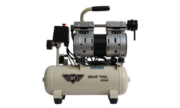 Compressor Silencioso Isento De Óleo 8L 0.75HP 230V Great Tool GTCP008000CMS