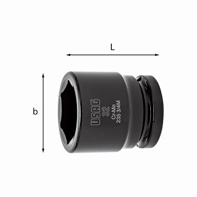 USAG 235 3/4 M 33 CHAVE DE CAIXA IMPACTO